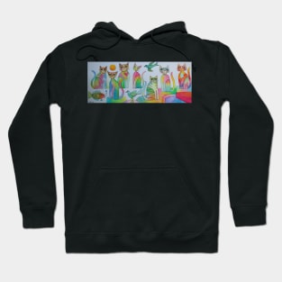seven cats 2 birds and 1 fish Hoodie